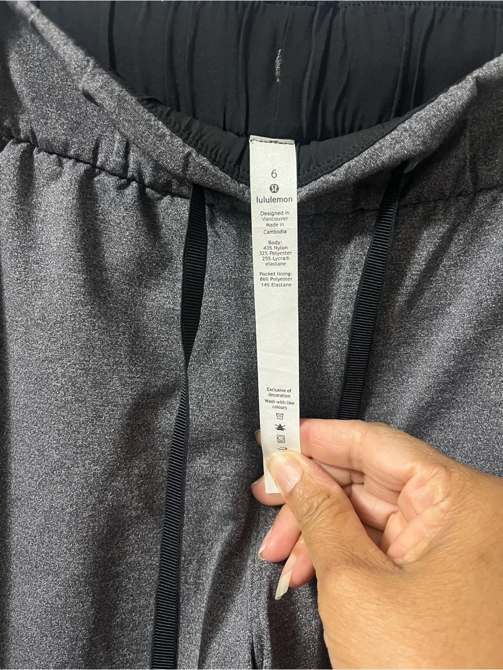 lululemon athletica Charcoal Drawstring Wide-Leg Track Pants